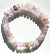 Rainbow Fluorite Button Bracelet 
